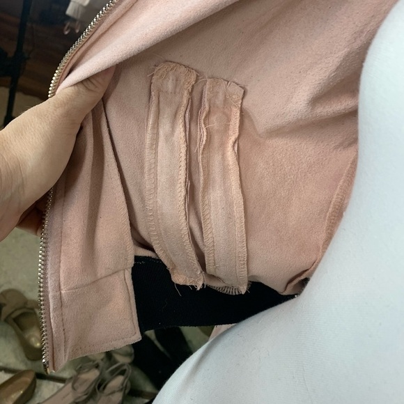 Y2K Privy Privately Privileged Dusty Pink Velvet Zipper Track Suit woman’s XS - Picture 12 of 16